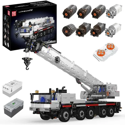 MOULD KING 17075 High-Tech Engineering LTM1110 LKW-Bausteine, Technologie, APP, RC-gesteuerter mobiler Kran, Spielzeug für Erwachsene Image