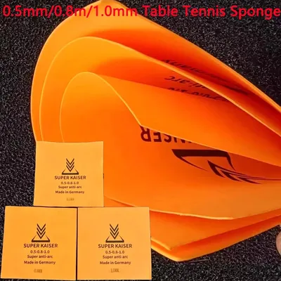 Deutscher SUPER KAISER Ultradünner Tischtennisschwamm 0,5/0,8/1,0 mm Schwamm Anti-Spin Long Pips Super Anti-Arc Ping Pong Sink Sponge Image