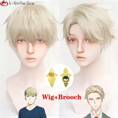 Anime Spion Familie Cosplay Loid Fälscher Perücke 28cm kurzes Haar hitze beständige synthetische Image