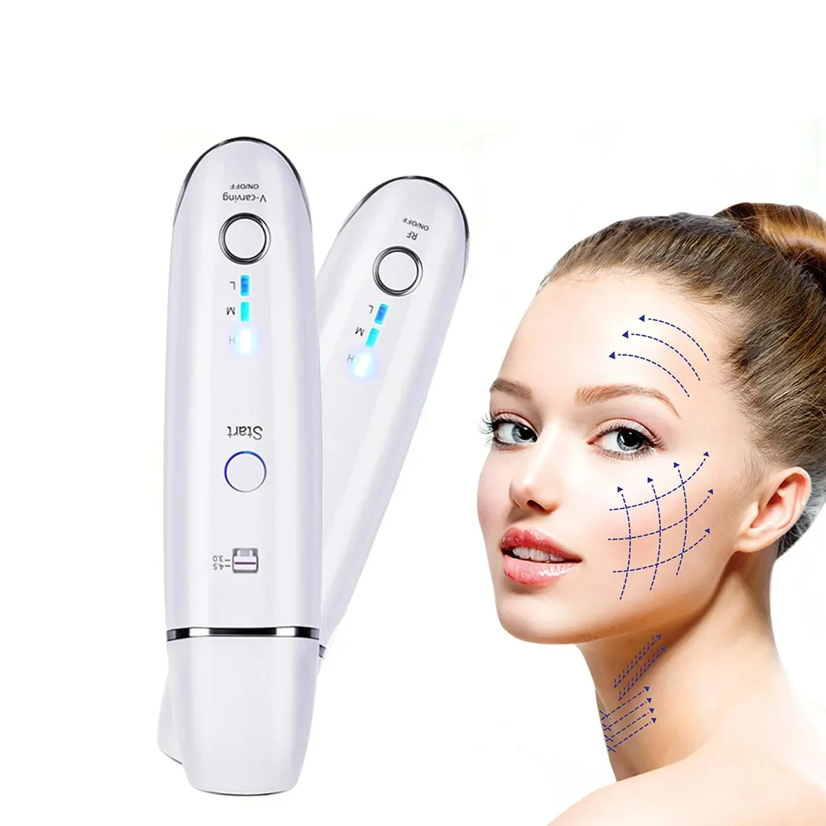 Mini Hifu Ultraschall RF Gesichtsmassagegerät Lifting Faltenentfernungslinie V-Form Anti-Aging Hautstraffung Gesichtspflege Schönheitsgerät Image
