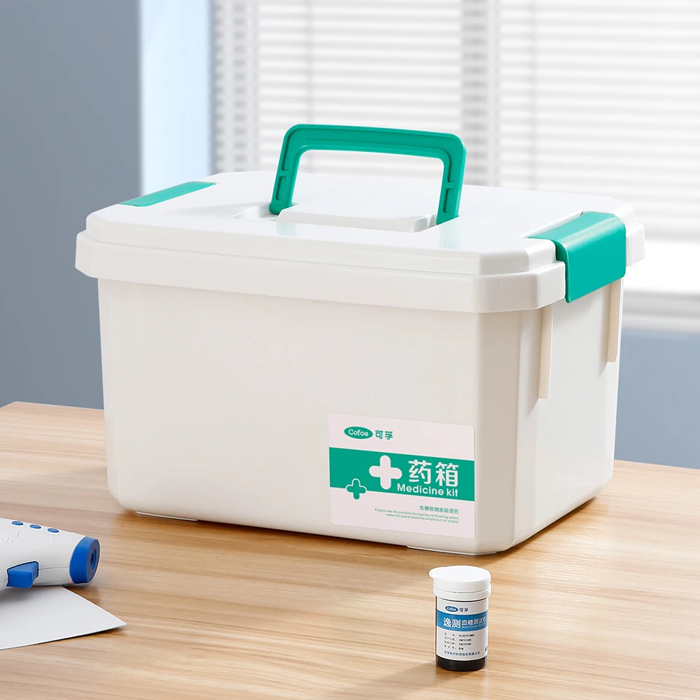 COFOE S/M/L Erste-Hilfe-Set für Zuhause, Aufbewahrungsbox für Medikamente, tragbares Reise-Erste-Hilfe-Set Image
