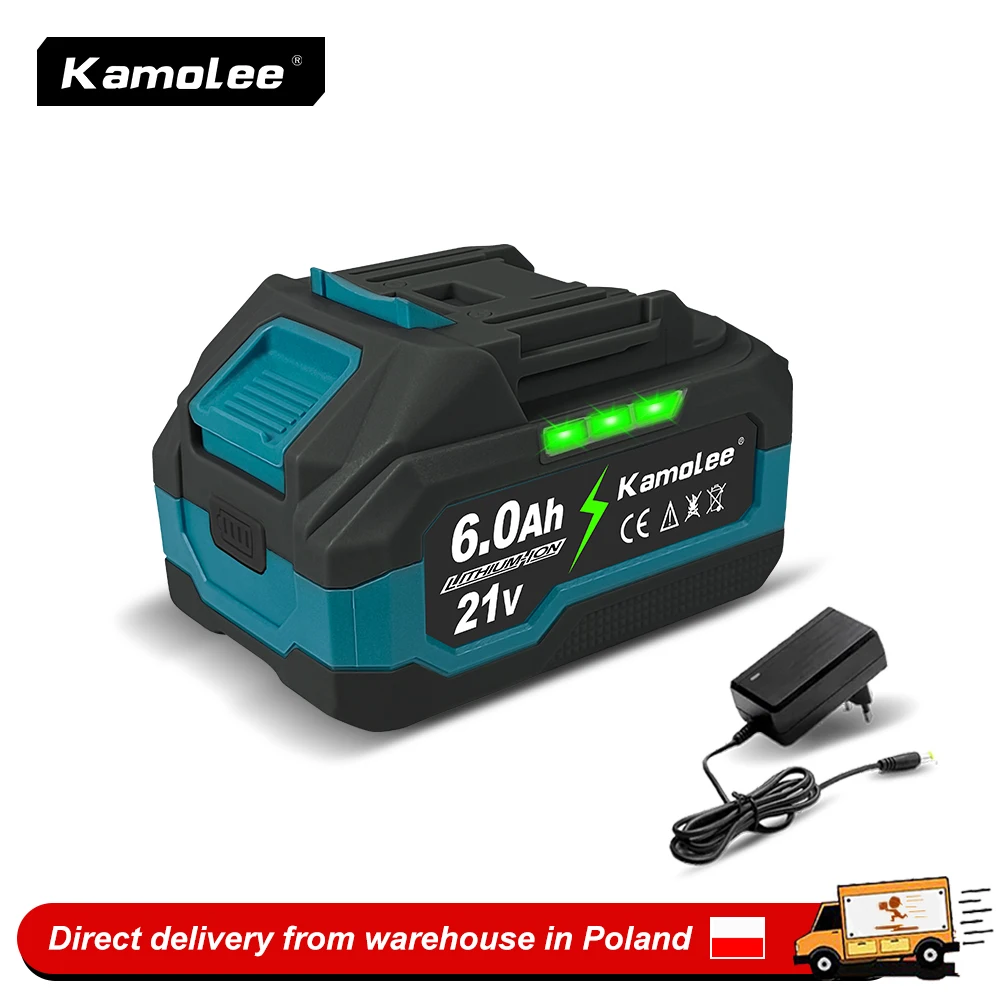 Kamolee 21V 6000mAh Lithium-Ionen-Akku, geeignet für Kamolee Elektrowerkzeuge Image