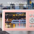 Fotocamera digitale per bambini Fotocamera digitale HD 4K 50MP Zoom digitale 16X Display IPS da 2,88