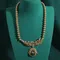 Vinatage Collana di perle champagne Gioielli Strass Pendenti e ciondoli ape Colore oro antico Perline verdi Accessori donna