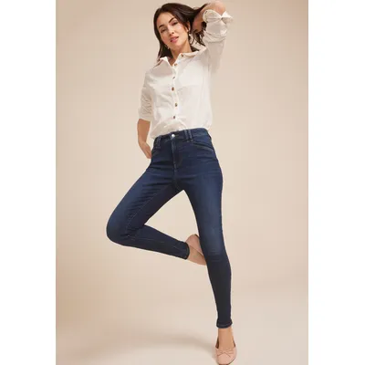 Maurices Women's Jeans Cool Comfort High Rise Angle Pocket Jegging Blue Denim Size XX Large