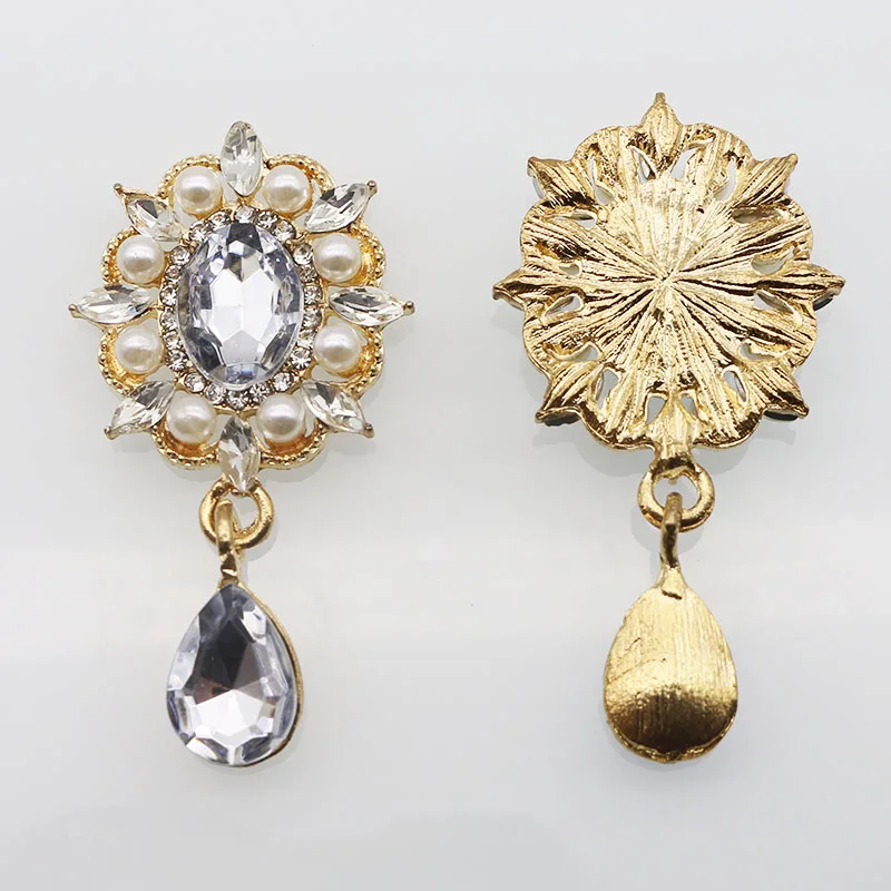 Pendentif gouttelette narplat en alliage astronomique, accessoires décoratifs en biscuits cristal bricolage, accessoires de mariage faits à la main, bijoux en perles