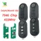 Clé de voiture Liberty PCF7946 433MHz, pour Fiat 500L Ducato citroën Jumper Peugeot Boxer Marelli Fiat 500 Doblo Grande Punto Delphi