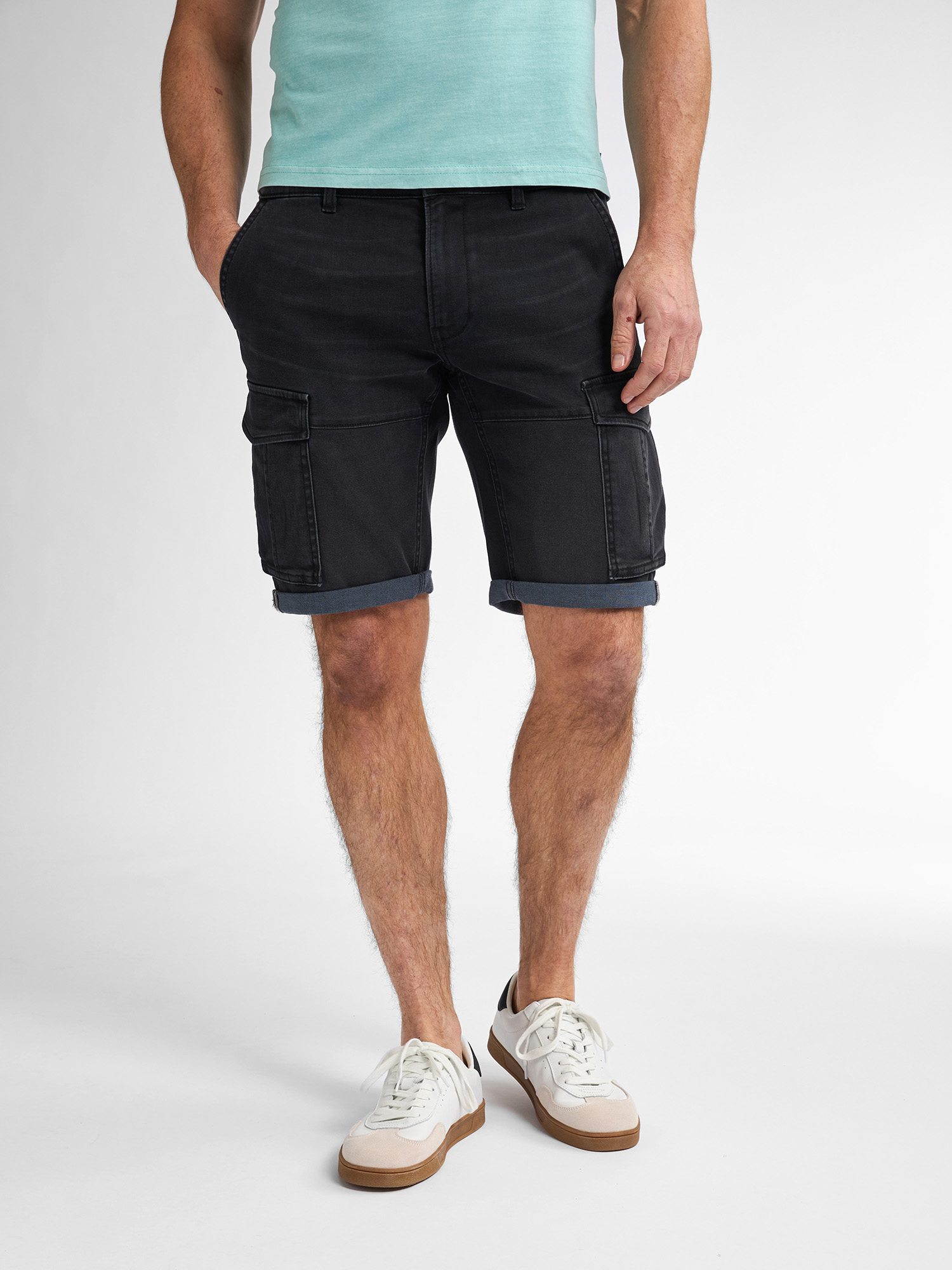 Petrol Industries - Torino Cargo-Shorts Denim Zephyr Herren - Schwarz Image