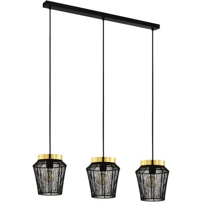 EGLO Hängeleuchte "ESCANDIDOS", schwarz (schwarz, messingfarben), H: 110,00cm, Lampen, Hängeleuchte in schwarz und messing aus Stahl - exkl. E27 - 40W Image