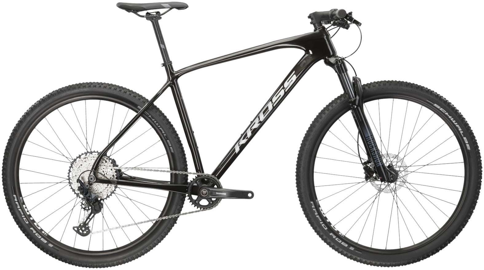 Mountainbike KROSS "Mountainbike Hardtail Level 10.0 Schwarz" Gr. 51, schwarz (schwarz, schwarz), Fahrräder, 51cm, 29 Zoll (73,66cm) hinten: 29 Zoll (73,66cm) Image