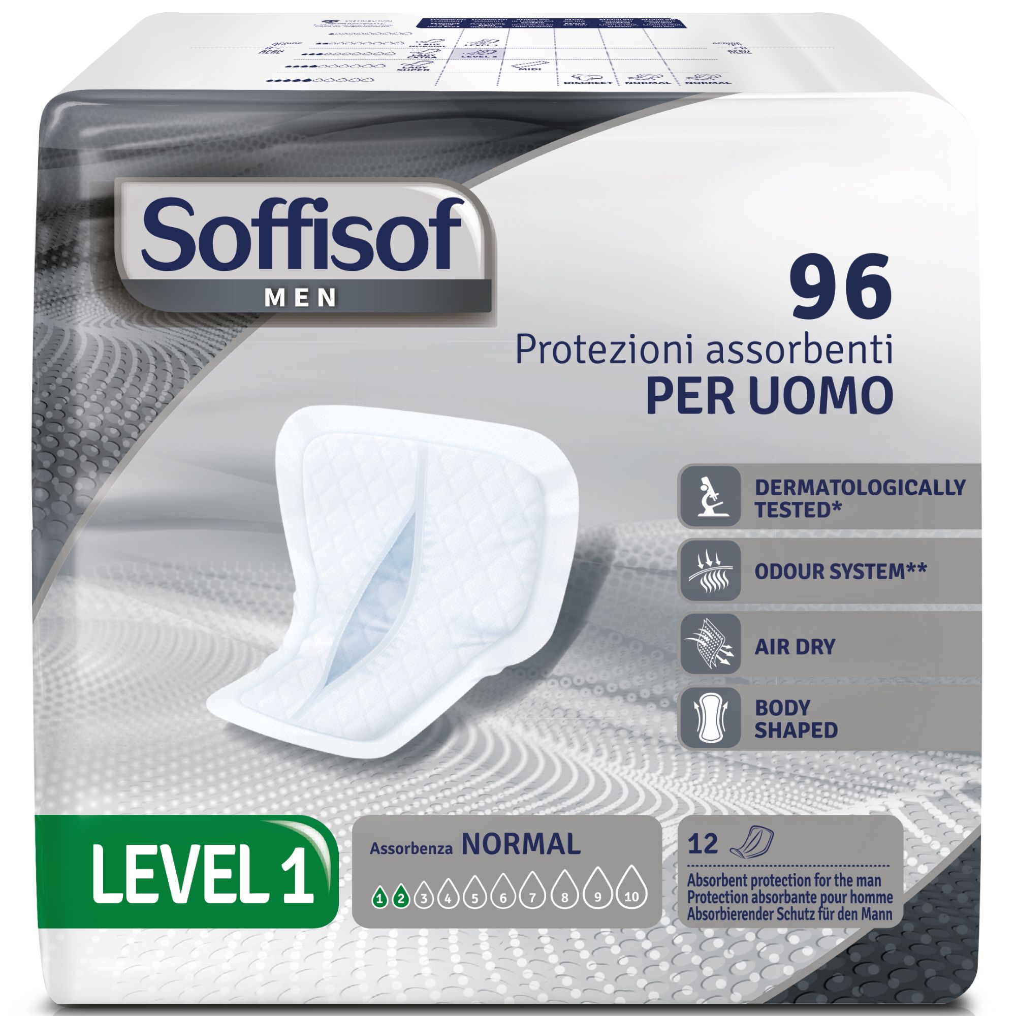 Soffisof Men Level 1 Assorbenti Maschili Incontinenza 96 St