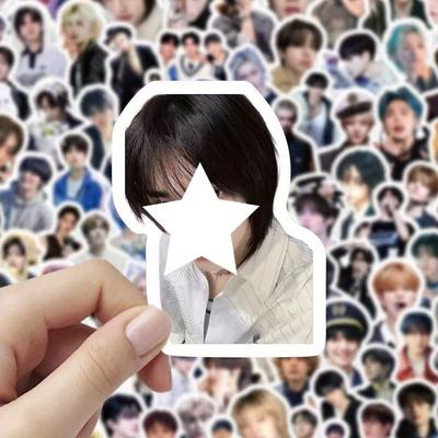TEMU 100pcs Kpop Skz Men' Theme Sticker Set, Designed By A Korean Team, Star Merchandise, Suitable For Backpack Hanging Accessories, Water Bottles, Diy Essential Accessories, Fan Gatherings, Edition !
