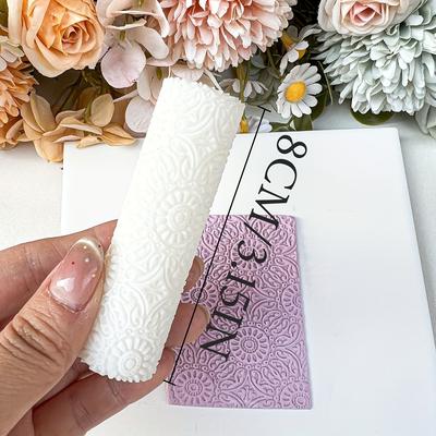 TEMU Ethnic Polymer Clay Texture Roller, Embossing Pottery Texture Rollers For Jewelry Making, Like Polymer Clay Texture Sheets, Work With Polymer Clay Cutters Image