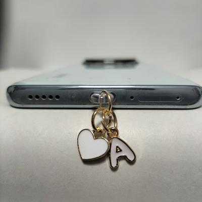 TEMU 1pc Heart And Letter Mobile Phone Dust Plug Phone Decoration Pendant Mobile Phone Accessories Mobile Phone Dust Plug Festival Party Gift Souvenir Gift Image