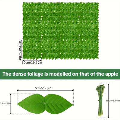 TEMU Artificial Ivy Hedge Privacy Screen, Ivy Privacy Screen, Privacy Fence, Roll, Ivy Leaves Is Outdoor Patio Areas, 100 * 300cm