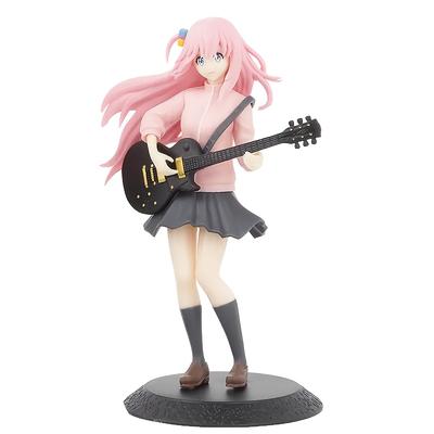 TEMU Anime Guitar Girl Figure - Pink Hair, & Pvc Collectible, 15cm Height, Perfect Gift For Anime Fans, Home Or Office Decor, Holiday Toy For Family &