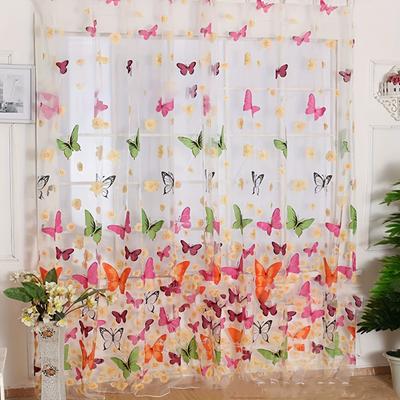 TEMU 2pcs 100x270cm Large Transparent Sheer Curtains, Uv Resistant Polyester Rod Pocket Drapes, Decorative Window Treatments For Bedroom And Living Room, Home Decoration Image