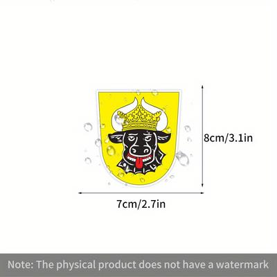 TEMU 6pcs Duchy Of Mecklenburg Vinyl Stickers - Self-adhesive Decals For Cars, Laptops, Phones, Skateboards, Cups, Scrapbooks - High-quality, Strong , , Automotive Stickers Image