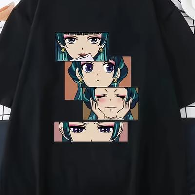 TEMU New Women's Anime Harajuku Shirt Featuring A Cute Anime Pharmacist Diary Graphic, High-quality T-shirt. Image