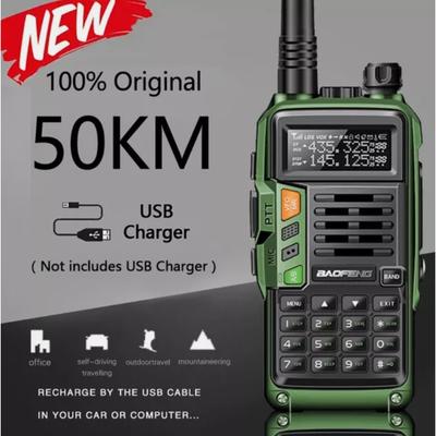 TEMU Uv-s9 Plus Walkie-talkie With Uhf Vhf 10w High Power 128 Storage Channels Led Flashlight Image