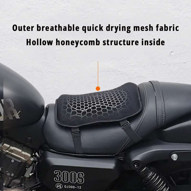 3D Waben Sitzkissen Motorrad Gel Struktur Schock Atmungsaktive Komfort Relief Druck Universal Sitzkissen