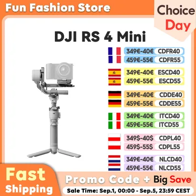 DJI RS 4 Mini-Gimbal-Stabilisator für Kamera 2 kg/4,4 lbs Nutzlast Intelligente Tracking-Kamera-Gimbal Native Vertical Shooting Neu
