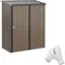 5ft x 3ft Lean to Garden Shed, Metal Outdoor Storage Sheds with Single Lockable Door, Tool Storage