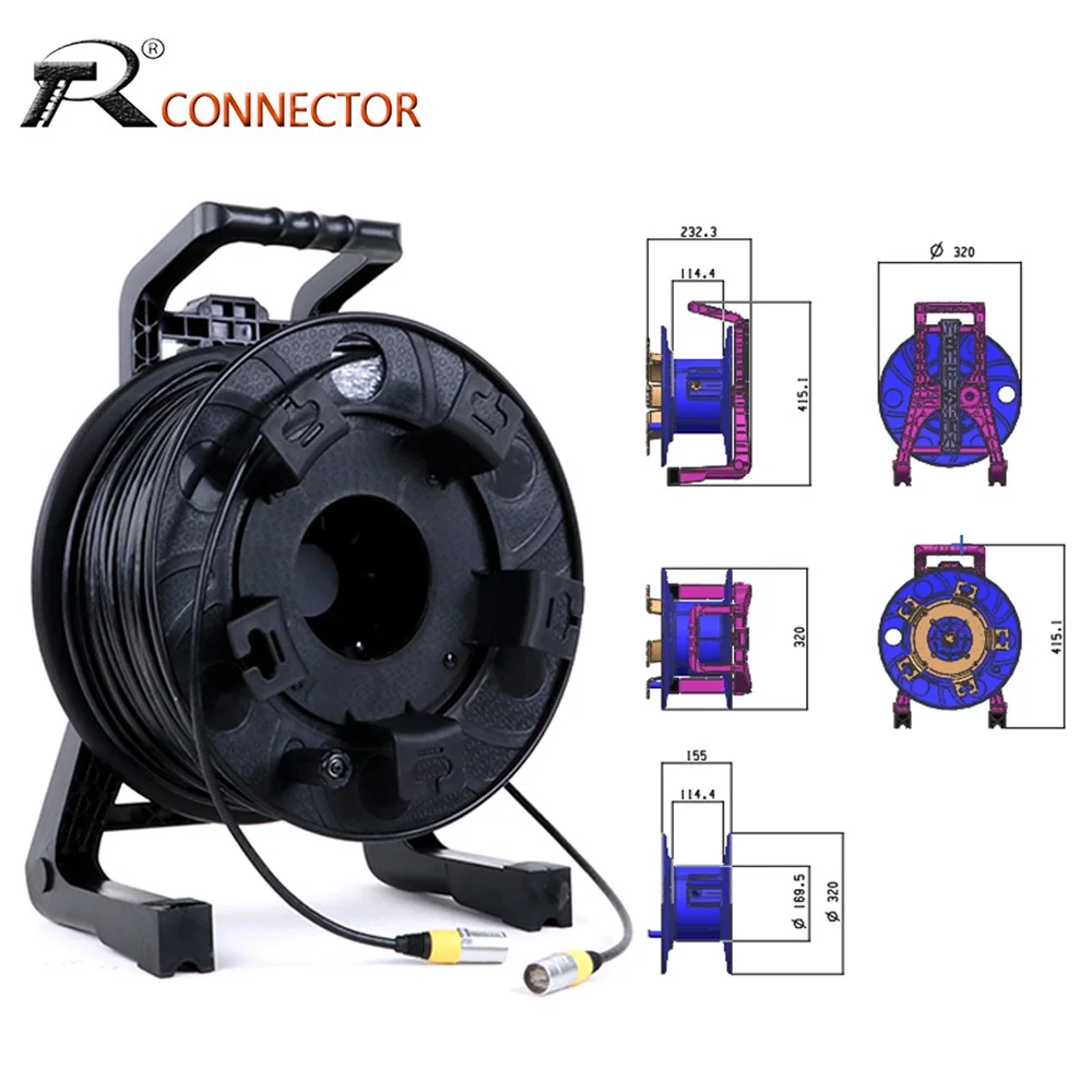 Netzwerkkabel-Extender PCD310 Wickeltrommel, RJ45-Stecker auf Stecker, Ethernet-Kabel, STP RJ45 Cat.5E-Netzwerkverlängerungskabel für den Innenbereich Image