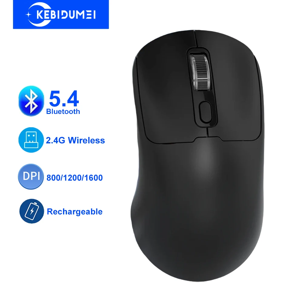 Bluetooth 5.4 Maus 2,4G Drahtlose Maus Dual Modus Slient Maus Wiederaufladbare Gaming Maus Mäuse für PC Computer Laptop macbook Image