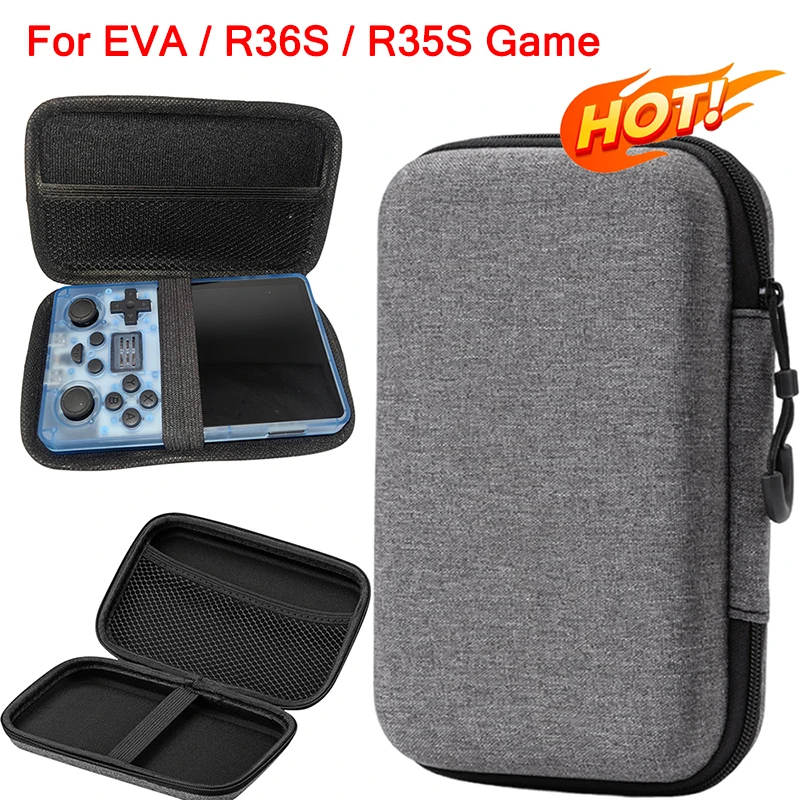 EVA Harte Lagerung Box Reise Zipper Spiel Tasche Stoßfest Outdoor Werkzeuge Tasche Für R36S/R35S/EVA Spielkonsole lagerung Fall Zubehör Image