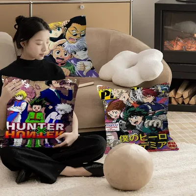 Hunter X Hunter Anime personalisierte Kissenbezug Kinder Schlafzimmer Wild Party Dekor Kissenbezug Kind Geburtstag Dusche Geschenk Image