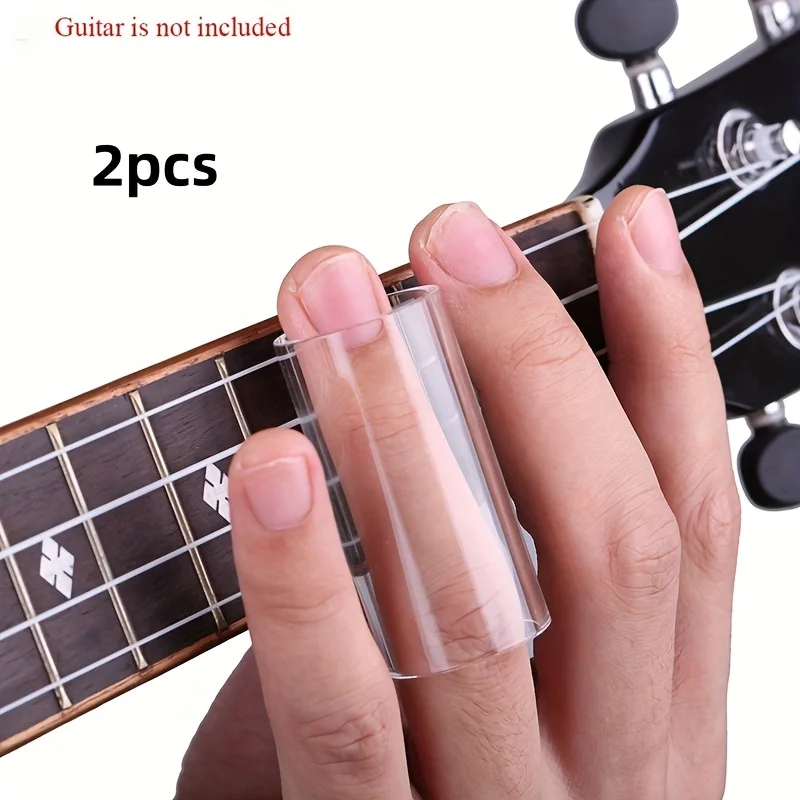 2 Stück 6 cm/2,36 Zoll Instrumentenzubehör, Glasschieber, Fingerlinge, Gleitstange, Gitarre, Glasschieberrohr Image