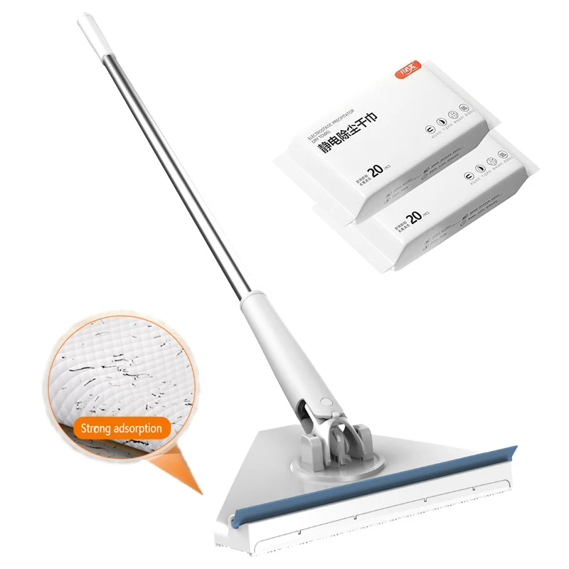 Freihändiger Gesichtshandtuch-Mopp 360° ° Rotation Staub Entferner Automatische Papier Handtuch Mopp Clip für Fenster Boden Haushalt Faul Reinigung Werkzeug Image