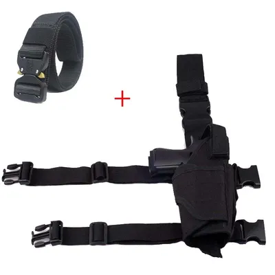 Tactical Accessories Nylon Holster Hunting Airsoft Pistol Gun Drop Leg Holster Pouch Adjustable Belt Holster For Universal Gun