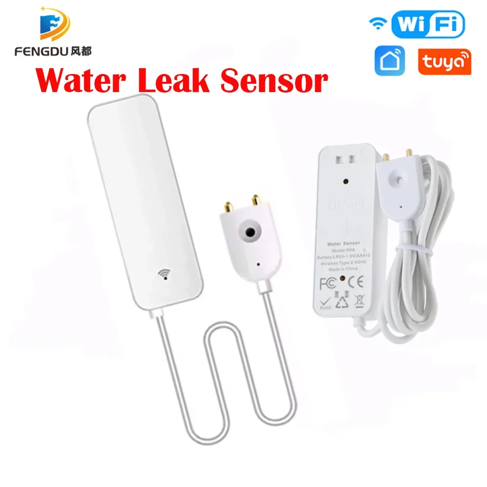 Smart Home Wifi Wireless Wasserlecksensor Sensor Überschwemmungsdetektor für Hausalarm Image