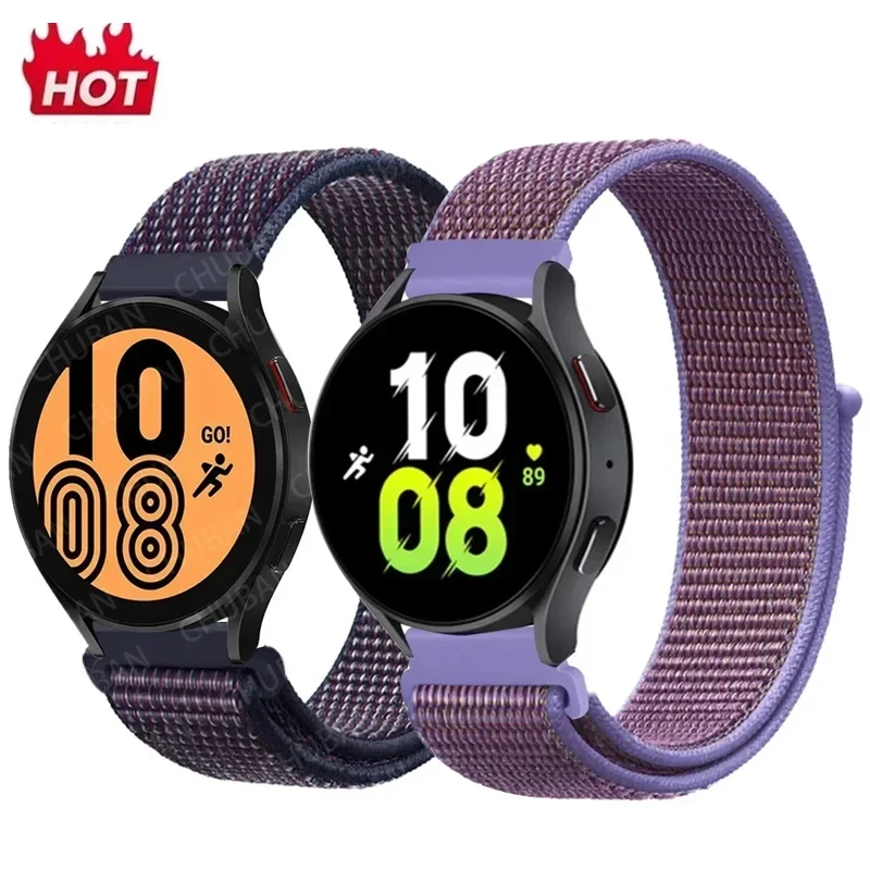 22 mm 20 mm Armband für Samsung Galaxy Watch 7 6 5 Pro 4 Classic/Gear S3 Frontier/Active Nylon Armband Huawei Watch GT2 3 Armband Image