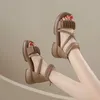 Sommer-Original mit mittelhohen Absätzen, Damenschuhe im römischen Stil, bequem und elegant 2025,