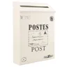Robuster Briefkasten aus Eisen zur Wandmontage, Briefkasten, Vintage-Briefkasten,