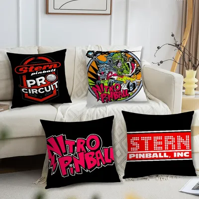 Kissenbezug, weicher Kissenbezug für Sofa, Wohnzimmer, Zuhause, Flipper S-Stern, Arcade, Büro, Logo, Retro-Dekor, schützende Gamer-Abdeckungen Image