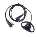 Auricolare a forma di D Cuffie di sicurezza Microfono PTT per 2 pin Motorola CP040 CP140 XT420 XT460 DTR 2430 Hytera Midland Radio bidirezionale