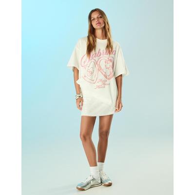 Bershka Short Sleeve Sabrina Carpenter T-Shirt Women Xs White