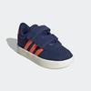 Klettschuh ADIDAS SPORTSWEAR "VL COURT 3.0", Gr. 25, dunkelblau, impact orange, gold metallic, Leder, Synthetik, sportlich, Schuhe, für Kinder, inspiriert vom Design des adidas samba