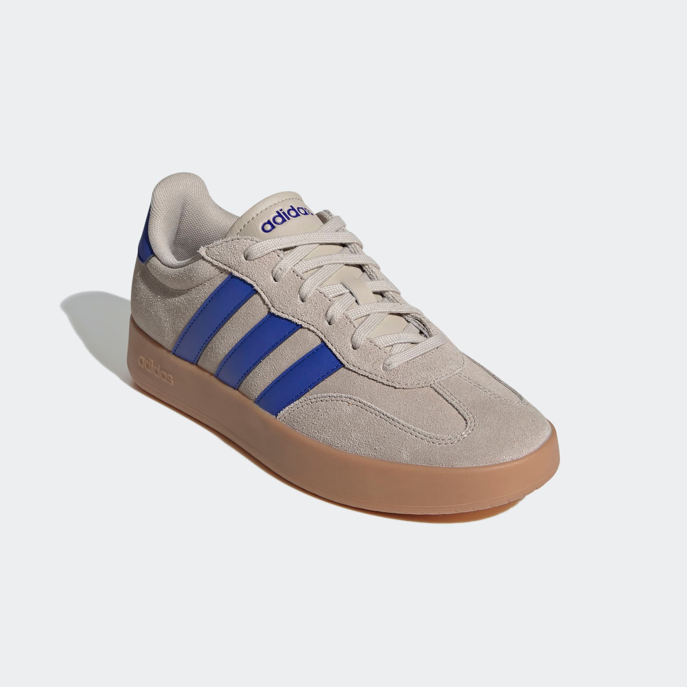 Sneaker ADIDAS SPORTSWEAR "BARREDA", Gr. 44, beige (wonder beige, lucid blau, gum10), Leder, Synthetik, Schuhe