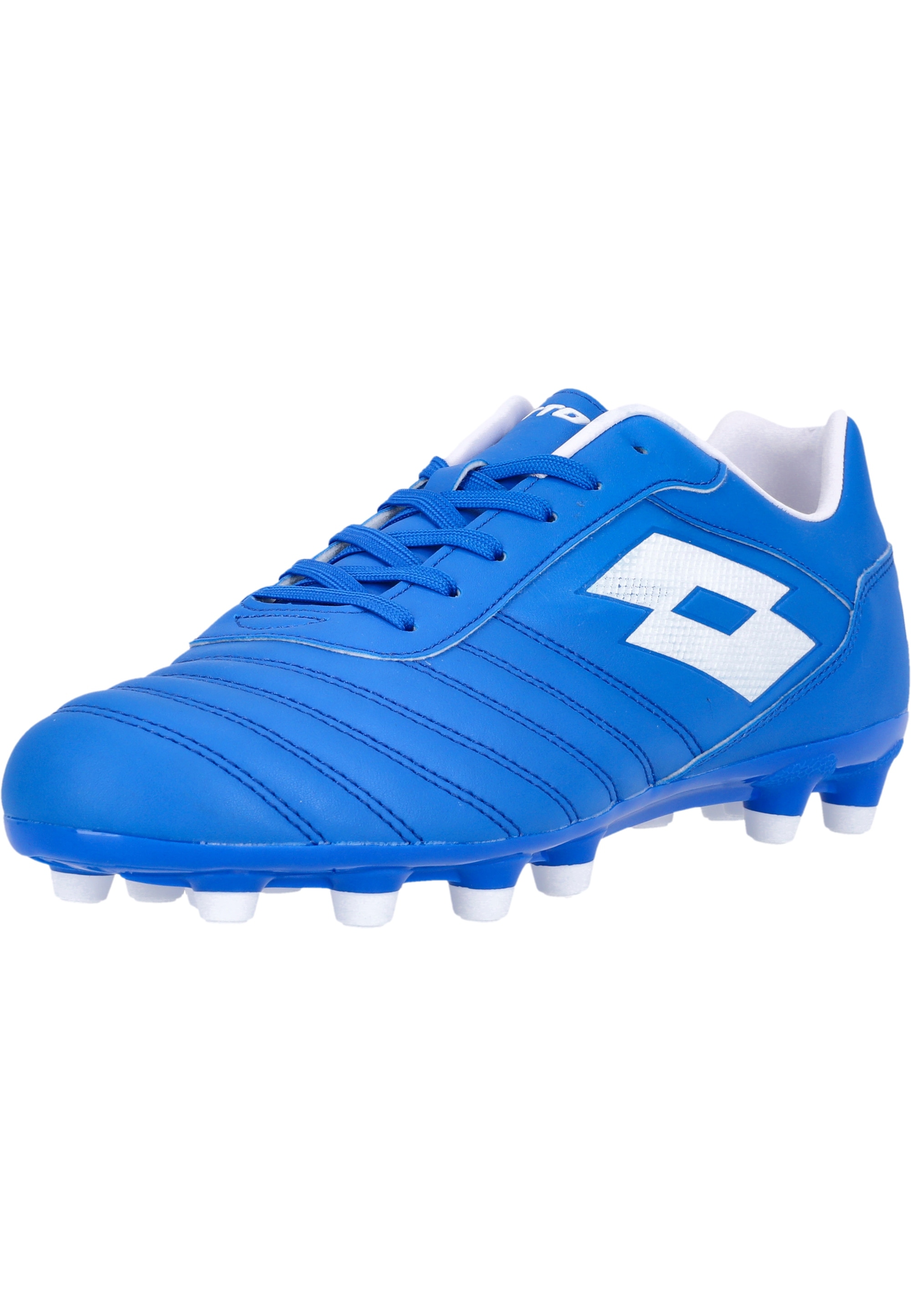 Fußballschuh LOTTO "Stadio 700 AGM", Herren, Gr. 47, blau (blau, weiß), Synthetik, Schuhe Fußballschuh, mit funktionalen Features