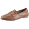 Slipper TAMARIS, Damen, Gr. 41, braun (cognac), Leder, unifarben, klassisch, Schuhe, Blockabsatz, Businessschuh, mit klassischem Zierriegel