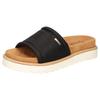 Pantolette MUSTANG SHOES, Damen, Gr. 44, schwarz, Lederimitat, casual, Schuhe, Plateausandale, Pool Slides, Sandale mit Softfußbett