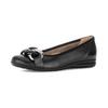 Ballerina GABOR "FLORENZ", Damen, Gr. 38,5, schwarz, Nappaleder, unifarben, elegant, Schuhe, in bequemer Schuhweite G (= weit)