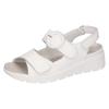 Sandale WALDLÄUFER "K-ADEA", Damen, Gr. 4,5 (37,5), weiß, Nappaleder, unifarben, klassisch, Schuhe, Bequemschuh, Komfortschuh mit 3 Klettverschlüssen, K-Weite