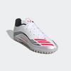 Fußballschuh ADIDAS PERFORMANCE "F50 MESSI CLUB KUNSTRASEN E KINDER", Gr. 32, cloud weiß, lucid rot, silber metallic, Synthetik, sportlich, Schuhe