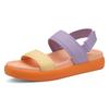 Riemchensandale TAMARIS, Damen, Gr. 42, lila (violett kombiniert), Lederimitat, casual, Schuhe, Plateau, Sommerschuh, Klettschuh, Sandalette in veganer Verarbeitung